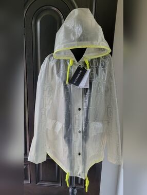 UGG Hutton Clear Logo Hooded Rain Jacket